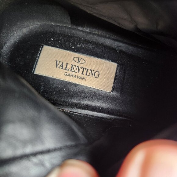 Womens Valentino Garavani Size 8 Eu 38 Leather Quilted Rock Stud Biker Boots - Picture 7 of 13